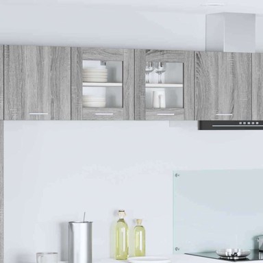 Viseći ormarić, Riga, s policom 2 kom, 40 x 31 x 40 cm, sivi sonoma