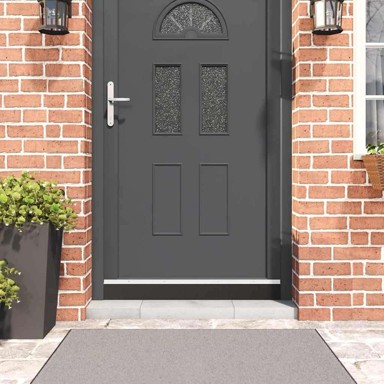 Brtva s četkom za vrata, 6 kom, 100 x 11 cm, aluminijska legura, bijela