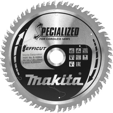 MAKITA EFFICUT List, 165x20x60Z, B-69864