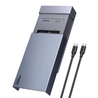 UGREEN Priključna stanica za tvrdi disk, 40 Gbps, USB4, Dual Bay NVMe, s ventilatorom, M.2 NVMe SSD kućište, kloniranje bez povezivanja, RAID