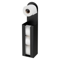 WENKO Crni željezni samoljepljiv držač toaletnog papira Agira