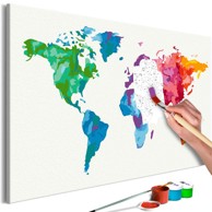 Slika za samostalno slikanje Colours of the World 60x40