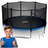 NEO-SPORT Vrtni trampolin 374 cm (12 ft), vanjska mreža i ljestve, plavi