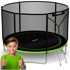 NEO-SPORT Vrtni trampolin 312 cm (10 ft), vanjska mreža i ljestve, zeleni
