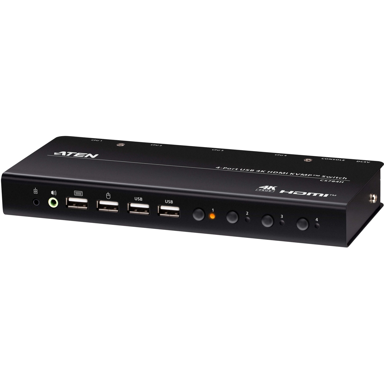 ATEN KVM preklopnik CS784H, HDMI, USB, 4K Ultra HD, crni