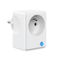 NIKCORP Pametna utičnica s mjeračem potrošnje 16A, daljinsko upravljanje, WiFi, glasovni asistent Alexa i Google Home, bijela/siva