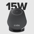 SBS Bežična stanica za punjenje 3-u-1 Power Dock, sklopiva, QI2, MFI, crna