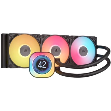 CORSAIR Vodeno hlađenje iCUE LINK Titan 360 RX LCD RGB, 360 mm, crno