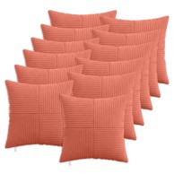 ALMELO Presvlake za jastuke 12 kom. 45 x 45 cm, crveno-narančaste