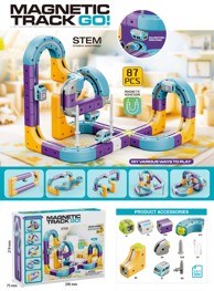 Set magnetskih blokova za trkaću stazu, 87 kom