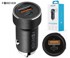FOREVER Auto punjač CC-06, 20 W, 12–24 V, Quick Charge, plastika, crna
