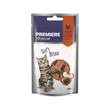 PREMIERE Poslastica za mačke Soft Bites, pileća jetra i jabuka, 40 g