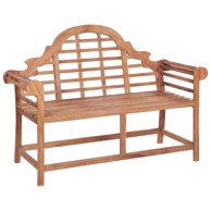 Vrtna klupa, 127 x 58.5 x 92.5 cm, od masivne tikovine
