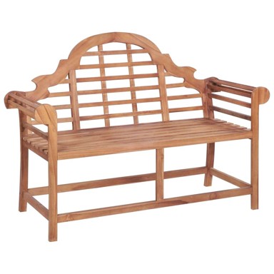 Vrtna klupa, 127 x 58.5 x 92.5 cm, od masivne tikovine