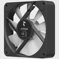 APNX Ventilator FP1-R 120 PWM ARGB, crni