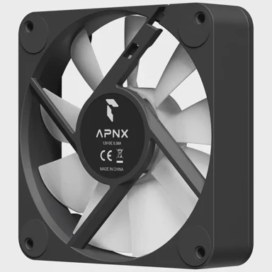 APNX Ventilator FP1-R 120 PWM ARGB, crni