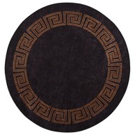 Perivi tepih φ 120 cm crno-zlatni protuklizni