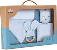 INTERBABY Set za bebe Muslin, plava i siva  