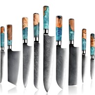 Set damaščanskih kuhinjskih noževa SH-38067, plavi