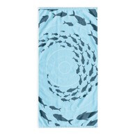 DECOKING Plavi ručnik za plažu 90x180 cm Shoal 
