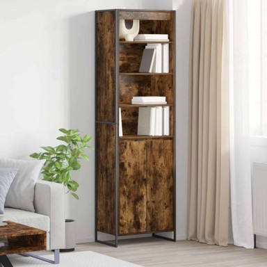 Visok ormar za dnevni boravak, 2 komada, Dimni hrast 60 x 36 x 300 cm
