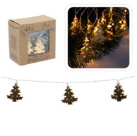 Božićne LED lampice na baterije, 10 svjetala s motivom božićnog drvca