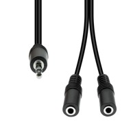 PROXTEND 3-pinski na 2 x 2-pinski MF kabel 20 cm, crni