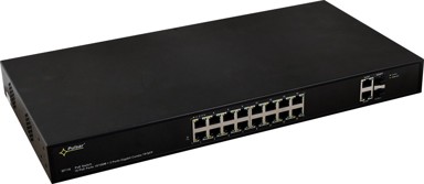 PULSAR Switch SF116, upravljivi Fast Ethernet (10/100), Power over Ethernet (PoE), 1U, crni