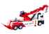 Kamion s dizalicom, dvije metalne kuke, crveno-bijeli, svjetlosni i zvučni efekti