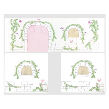 VIPACK Dječje zavjese u setu za krevet 3 kom 195x75 cm Birdy