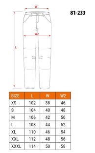 NEO TOOLS Zaštitne hlače 81-233-XXL crne