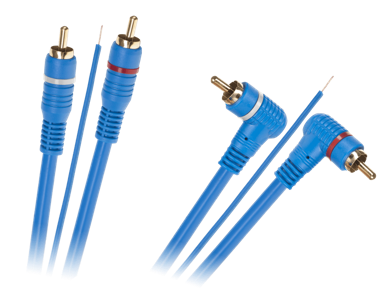 LP RCA kabel 2 × RCA – 2 × RCA, s jezgrom, 5 m, kutni–ravni