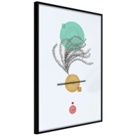 Poster Geometric Installation with a Plant 30x45