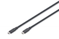 Silikonski USB-C na USB-C kabel USB 4.0 80 Gbps 240 W 1 m, crni