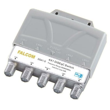 FALCOM Diseqc sklopka DQ41-O 1232, 4 ulaza s kućištem