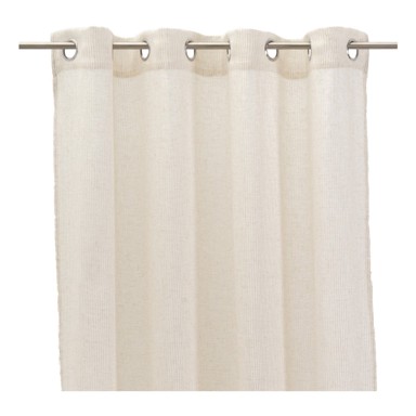 CASA SELECCIÓN Bež prozirna zavjesa od mješavine lana 140x260 cm Fifties
