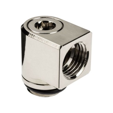 EKWB Micro adapter 90°  EK-TorqueG1/4 inča AG na G1/4 inča IG, rotirajući, niklani