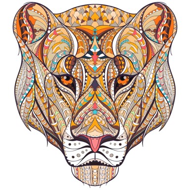 Drvene puzzle KP21928, Leopard, veličina M