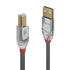 LINDY Kabel Cromo Line USB 2.0 Type-A na Type-B, 5 m, sivi, 36644