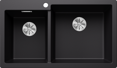 BLANCO Sudoper PLEON 9 InFino SILGRANIT, bazen desno, crni