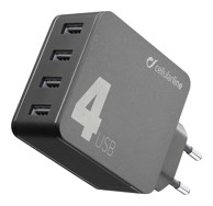 CELLULARLINE Punjač Multipower 4, 4x USB, 42 W, crna