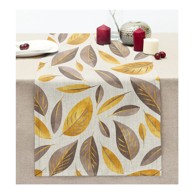 MILA HOME Nadstolnjak 40x130 cm Yellow And Brown Leaves