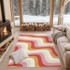 MILA HOME Žuti /ružičasti periv tepih 160x230 cm Creamy Raspberry Swirl 