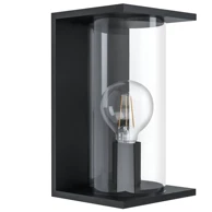Vanjska zidna lampa, 1xE27, 40W, IP54, Cascinetta, 98713, pocinčani čelik/staklo/crno