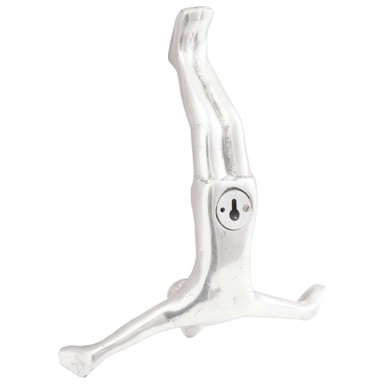 Skulptura Padajući Čovjek, 22x8x25 cm, aluminij, srebrna