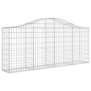 Lučne gabionske košare 5 kom 200x30x80/100 cm pocinčano željezo
