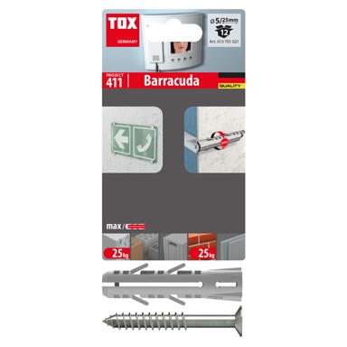 TOX Plastična tipla BARRACUDA 5/25 + VIJAK (12/1) s vijkom