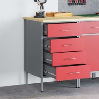 Radna kabina 50x55x85 cm čelik, crvena