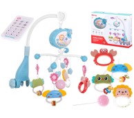 Vrtuljak, za krevetić, s projektorom i daljinskim upravljačem, plavi