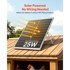 VEVOR Solarni odvodni ventilator za staklenik, 4 ventilatora, 25 W, 300 × 300 × 38 mm, podesivi